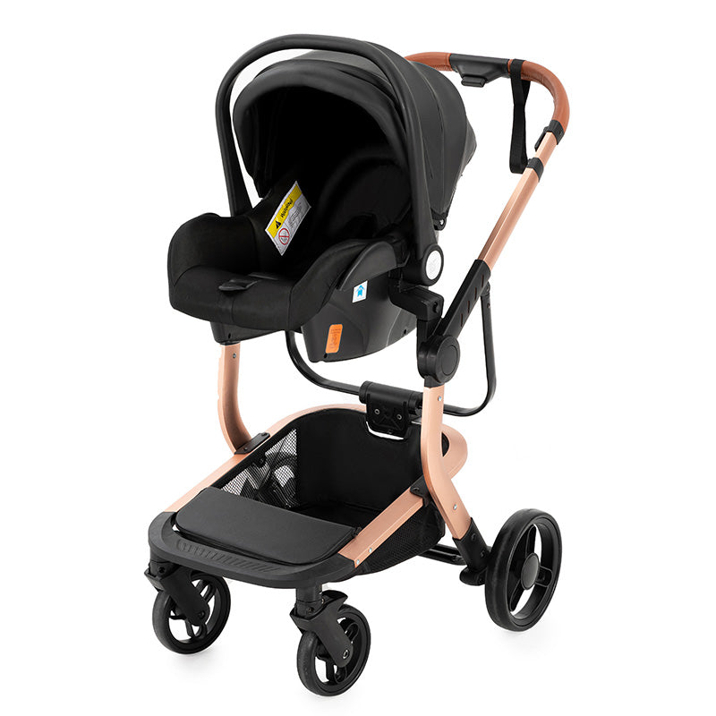 Sianldcone 3 in 1 Stroller - Premium Leather Stroller & Large Storage Space