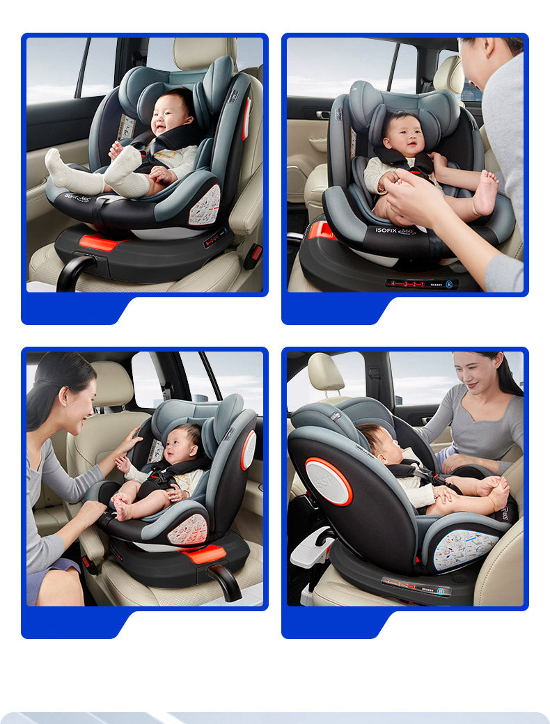 Sianldcone DPC007 Car Seat in Use - Various angles with a baby in the car