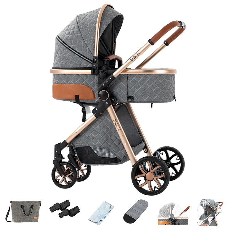 Sianldcone R9 Newborn Stroller and accessories Grey