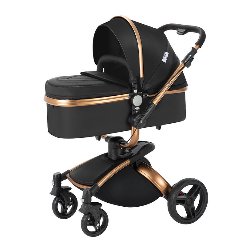 Sianldcone Luxury Black and Gold R906 Stroller
