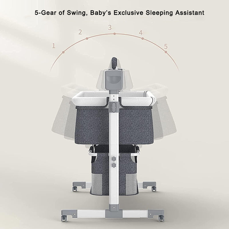 Sianldcone Smart Electric Baby Crib - 5-Gear Adjustable Speed Settings With LED Status Indicator