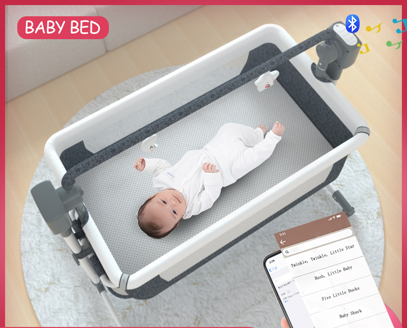 Siandcone Remote Control Smart Portable Baby Rocker Bed