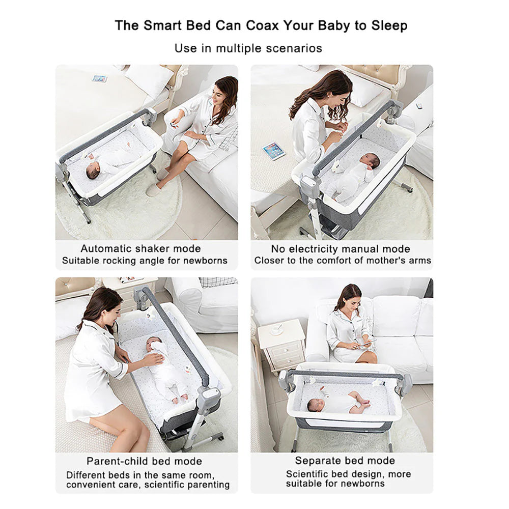 Siandcone Remote Control Smart Portable Baby Rocker Bed