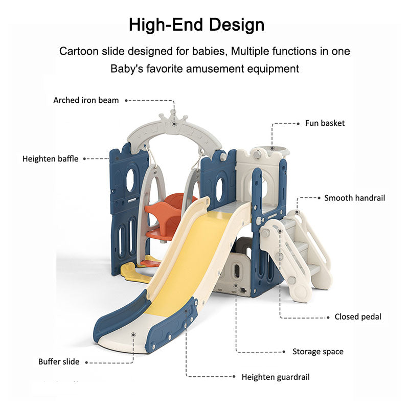 Sianldcone Versatile Baby Slide Swing Set - High-end Design &Multiple Functions
