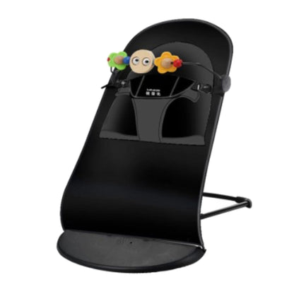 Sianldcone TT Baby Bouncer - Black baby bouncer with toy bar and safety harness black