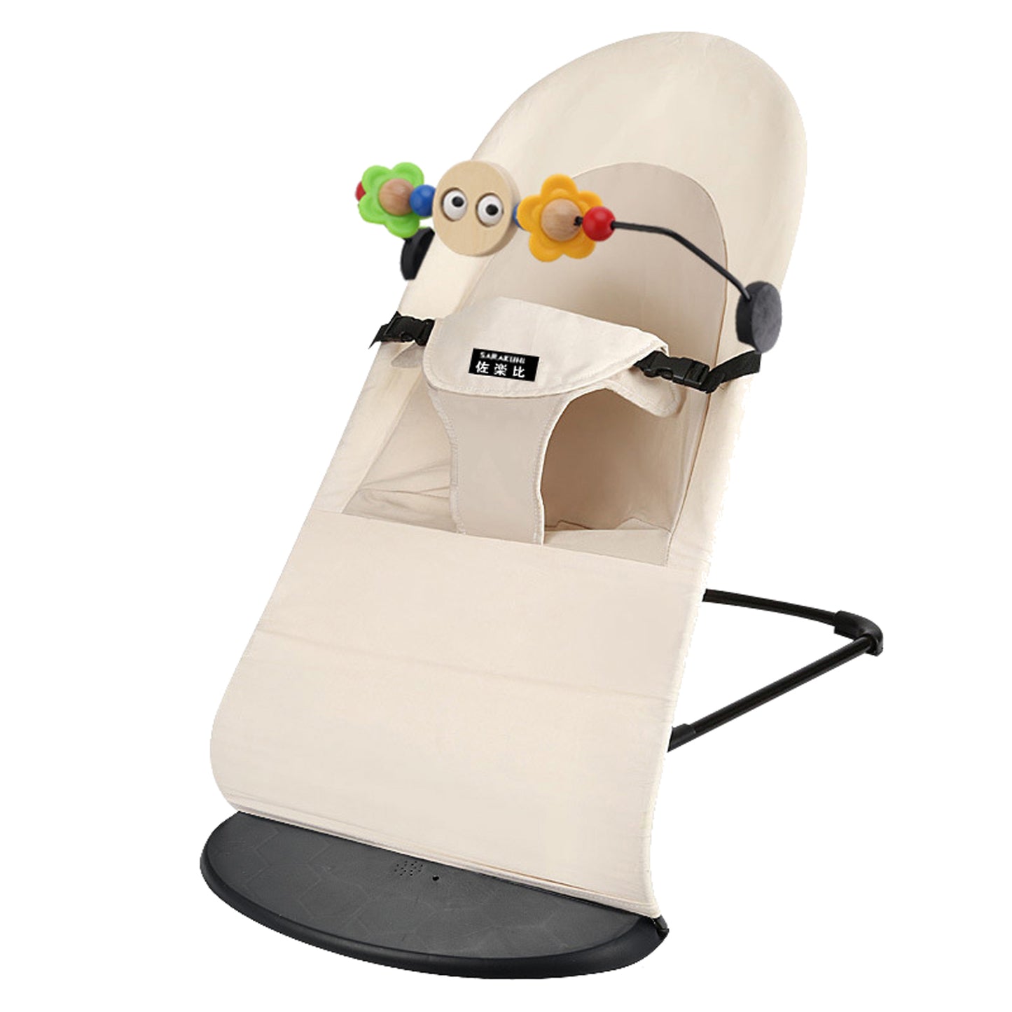Sianldcone TT Baby Bouncer with Toy Bar, Safe Baby Bouncer white