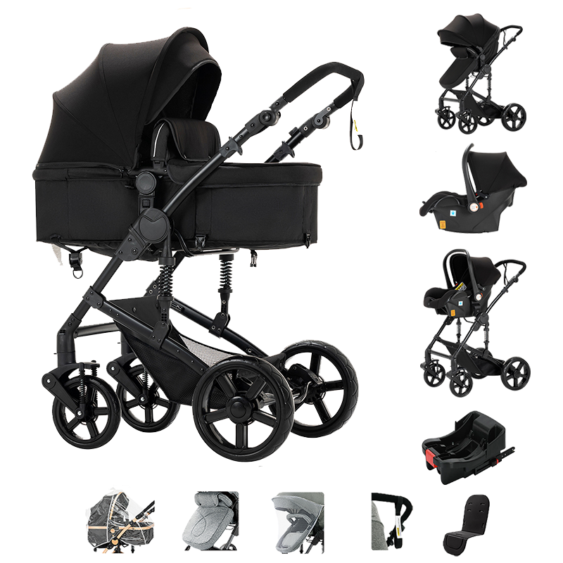 Sianldcone R588 3-in-1 Stroller and Car Seat Combo - Multiple Angle View