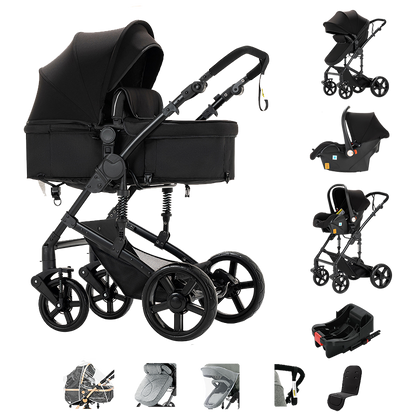 Sianldcone R588 3-in-1 Stroller and Car Seat Combo - Multiple Angle View