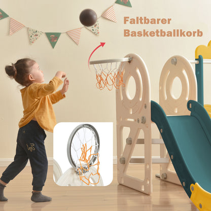 Sianldcone Child playing basketball with bus slide set