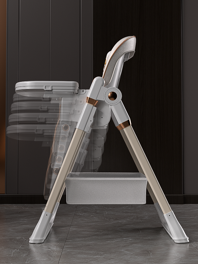 Sianldcone R8122 Baby High Chair - Foldable and Adjustable