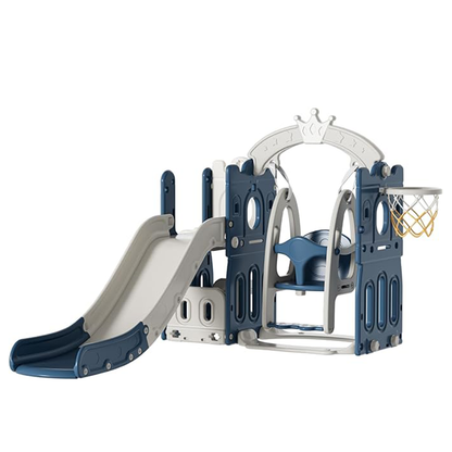 Sianldcone Versatile Baby Slide Swing Set - Includes a Slide, a Swing and a Basketball Hoop